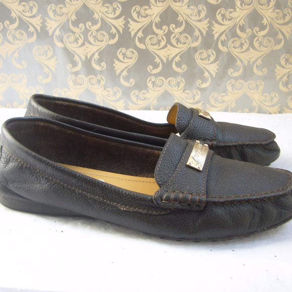Coach Brown Pebbled Leather Loafer - - Picture 2 of 8
